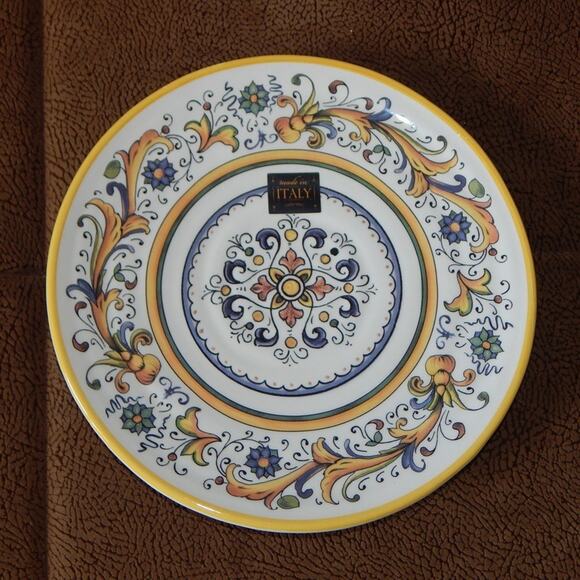 Ceramica Cuore Hand Painted Ceramic Dinner Plate 11” Made in Italy Set of 2 NEW - Picture 2 of 4
